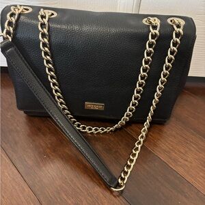 Kate Spade Black Shoulder Bag with Silver Chain